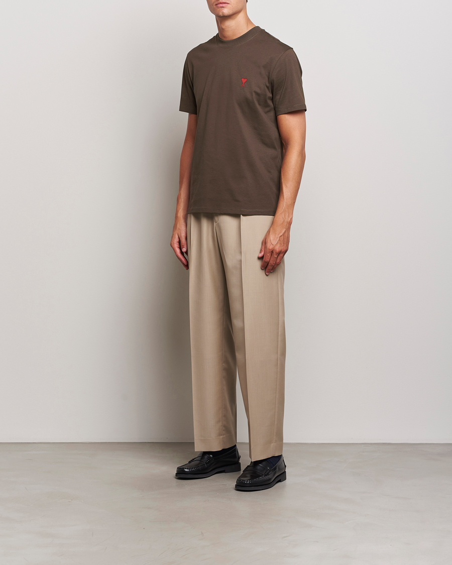 Hombres | Camisetas | AMI | Heart Logo T-Shirt Dark Coffee