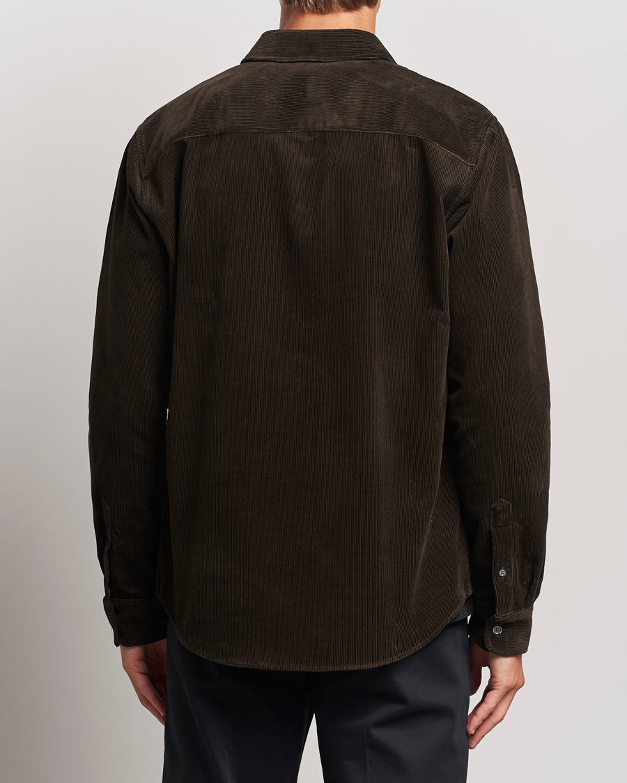 Hombres | Camisas | AMI | Classic Fit Corduroy Shirt Dark Coffee