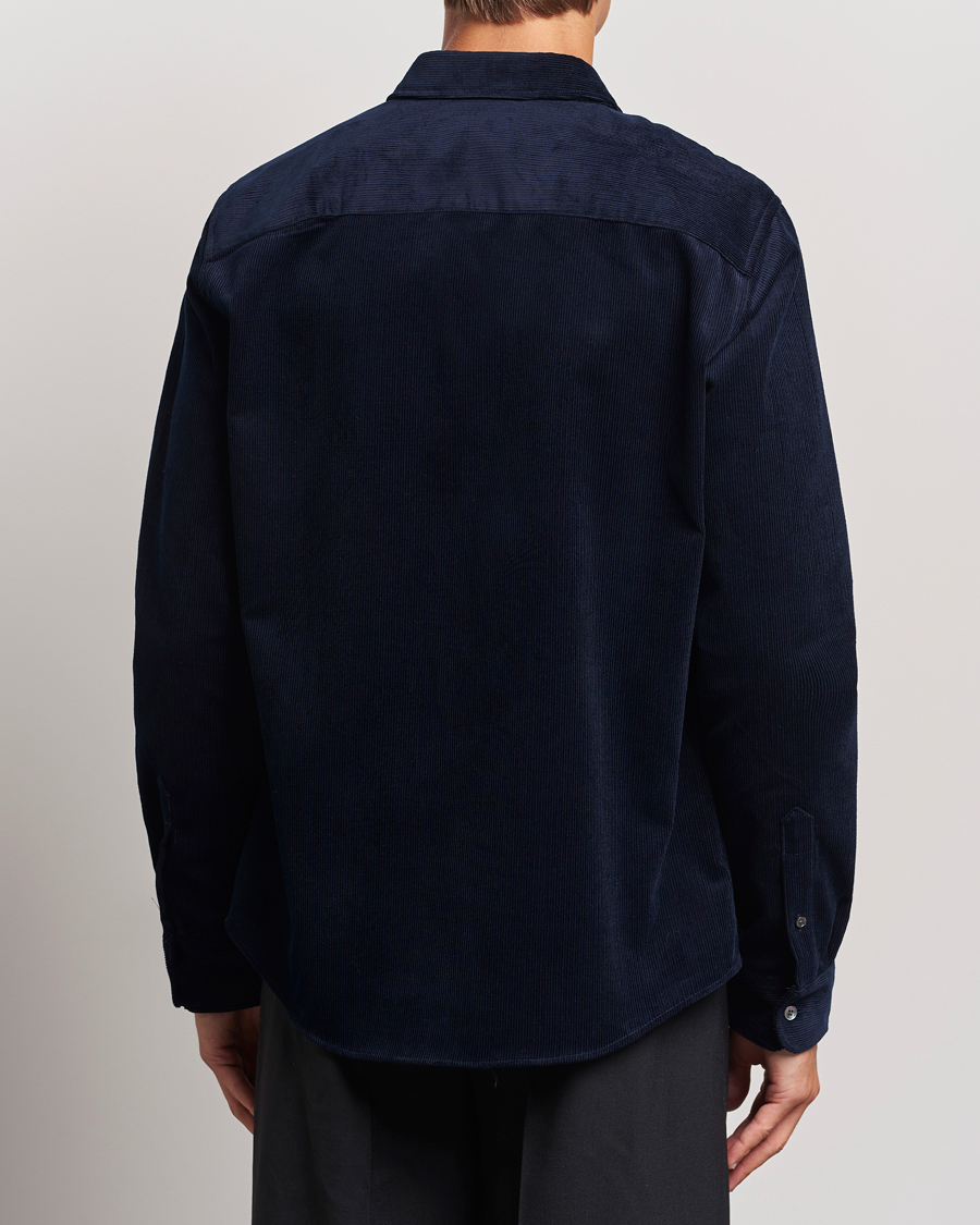 Hombres | Camisas | AMI | Classic Fit Corduroy Shirt Navy