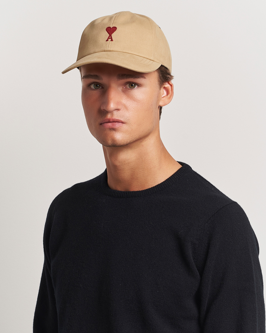 Hombres | AMI Heart Logo Cap Sand | AMI | Heart Logo Cap Sand