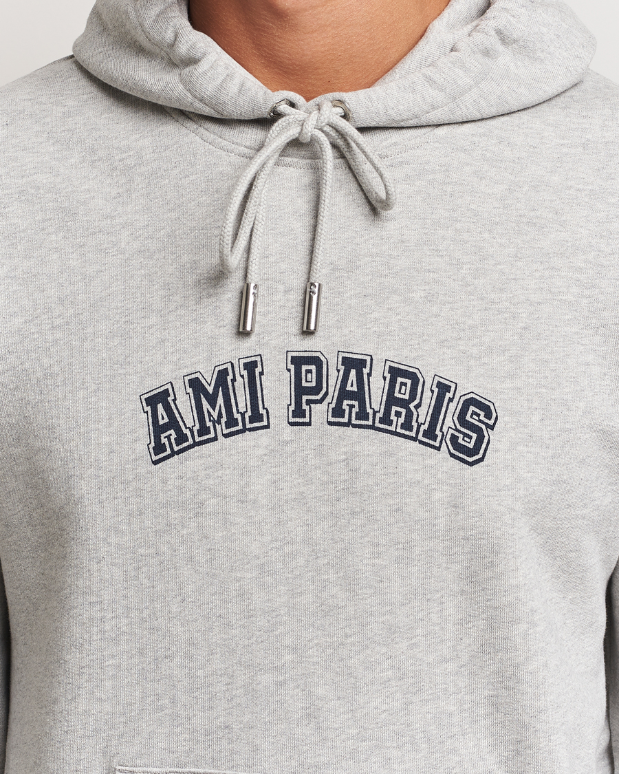 Hombres | Jerséis y prendas de punto | AMI | Paris Logo Hoodie Heather Ash Grey