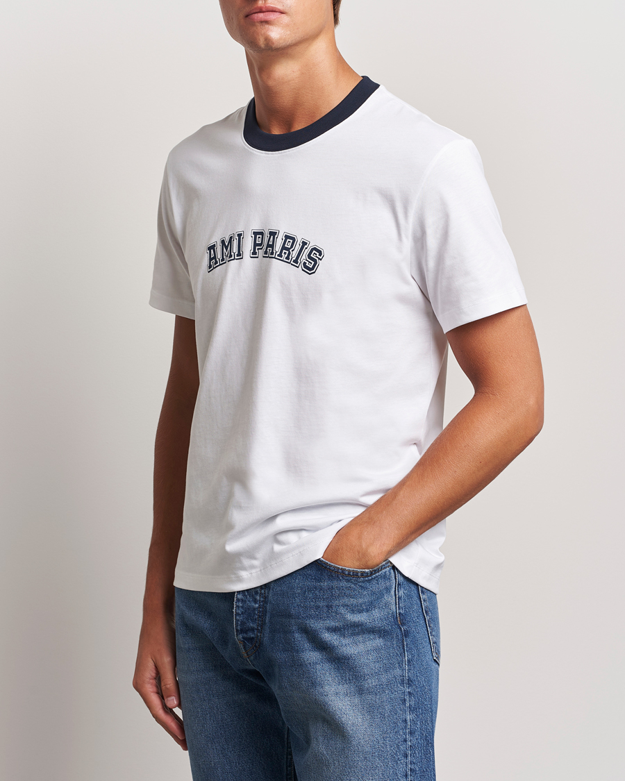 Hombres | Camisetas | AMI | Paris Logo T-Shirt White