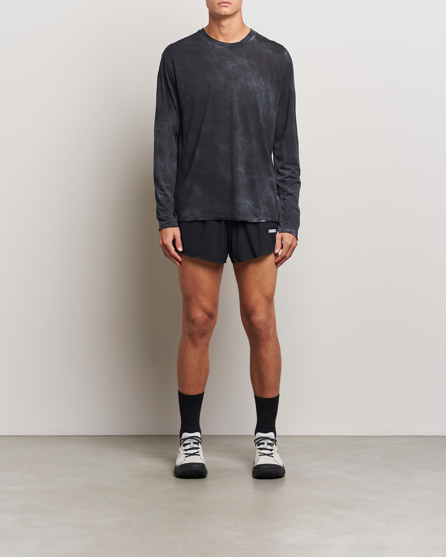 Hombres | Camisetas | Satisfy | CloudMerino Long Sleeve T-Shirt Sun Bleached Black