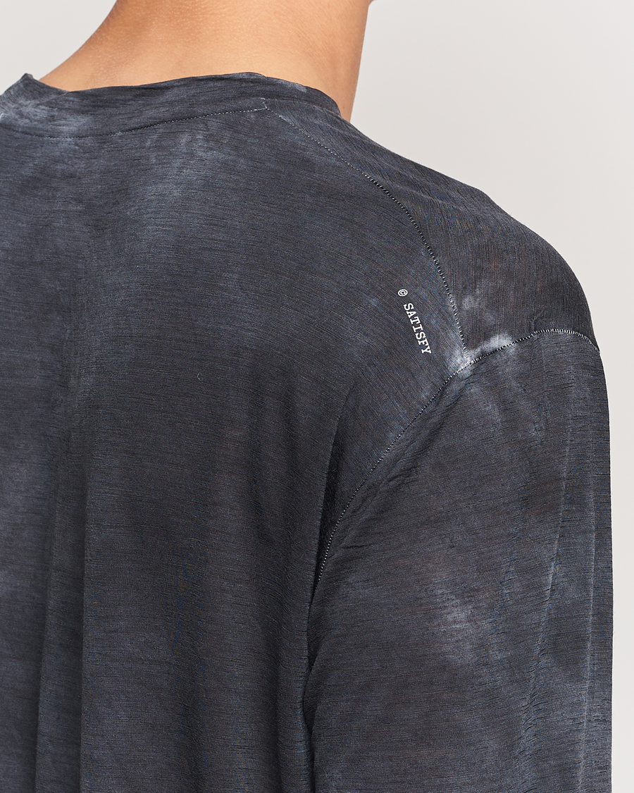 Hombres | Camisetas | Satisfy | CloudMerino Long Sleeve T-Shirt Sun Bleached Black