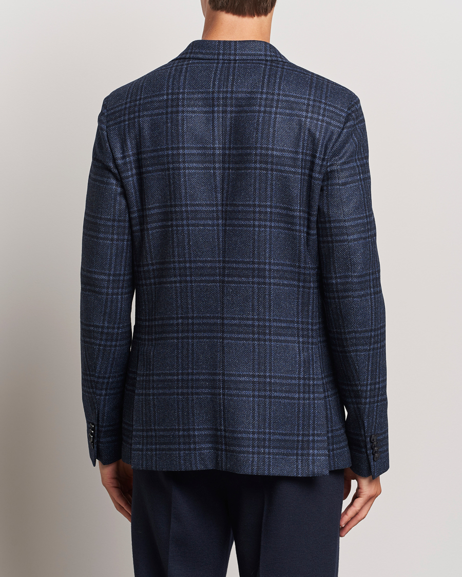 Hombres | Blazers | Zegna | Unconstructed Wool/Silk Blazer Navy Check