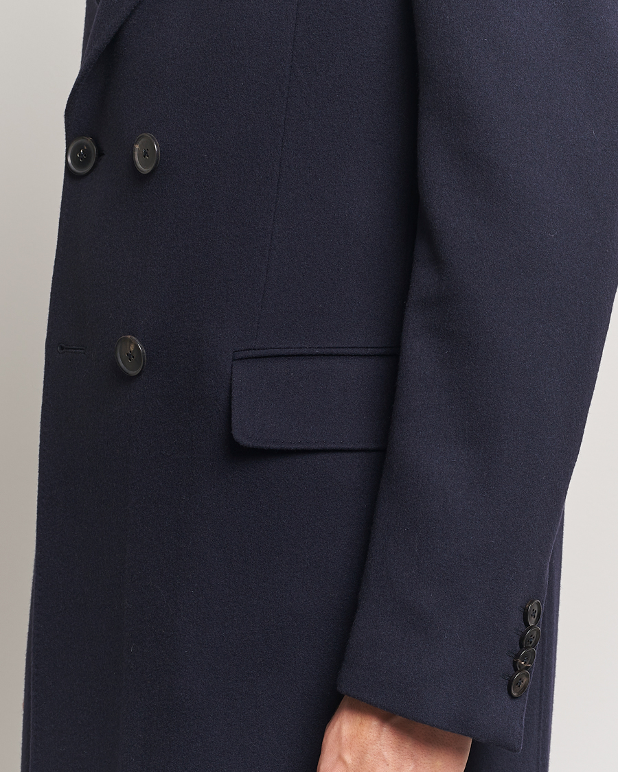 Hombres | Abrigos y chaquetas | Zegna | Wool/Cashmere Double Breasted Coat Navy
