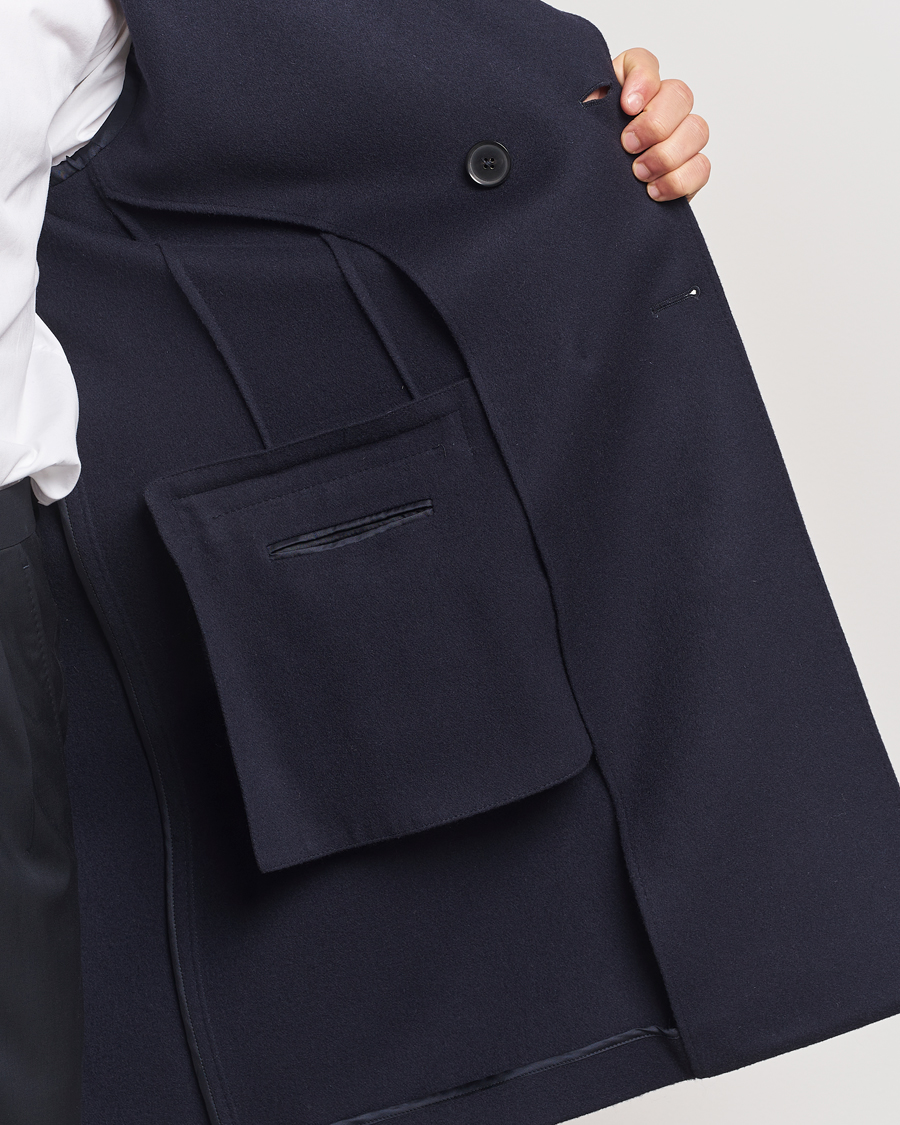 Hombres | Abrigos y chaquetas | Zegna | Wool/Cashmere Double Breasted Coat Navy