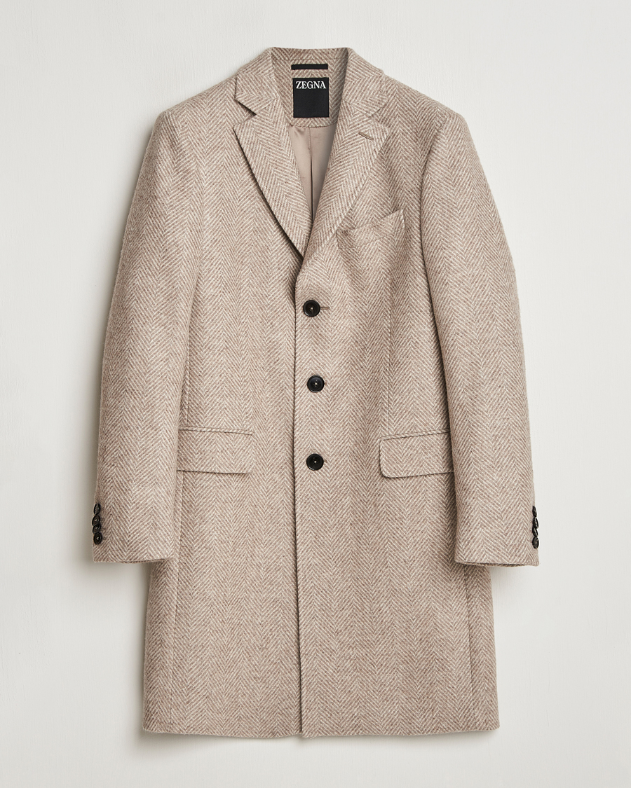 Hombres | Abrigos y chaquetas | Zegna | Wool/Cashmere Double Breasted Coat Beige