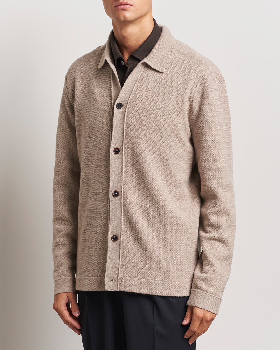 Hombres | Jerséis y prendas de punto | Zegna | Oasi Cashmere Collared Cardigan Beige