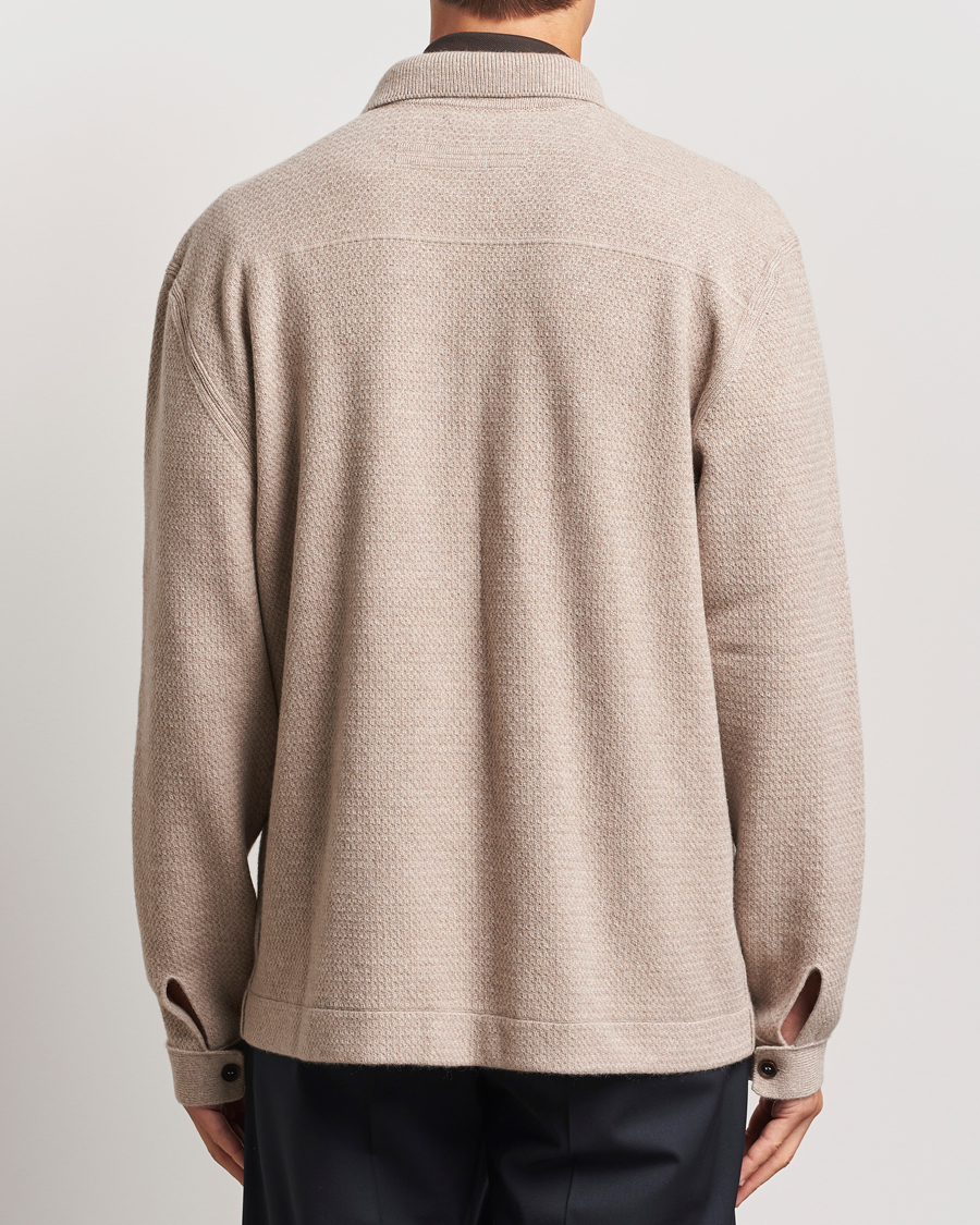 Hombres | Jerséis y prendas de punto | Zegna | Oasi Cashmere Collared Cardigan Beige