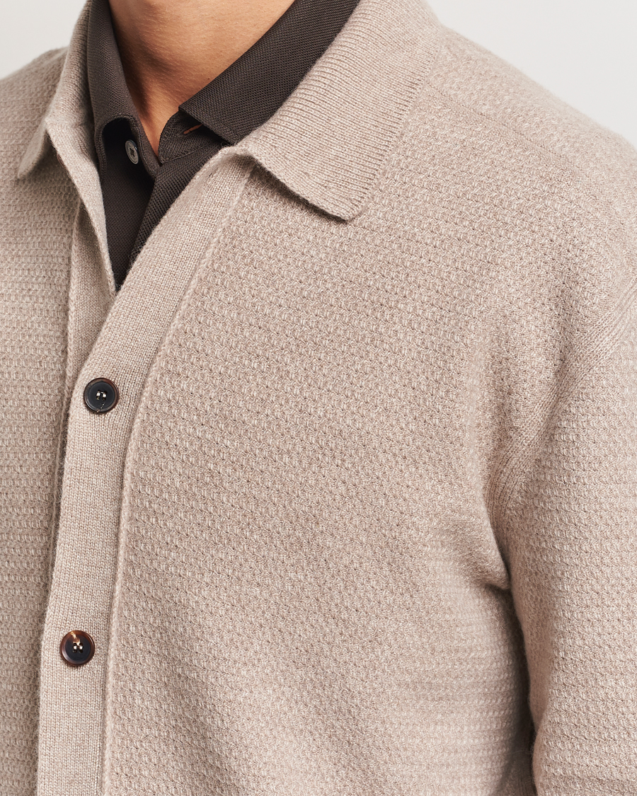 Hombres | Jerséis y prendas de punto | Zegna | Oasi Cashmere Collared Cardigan Beige