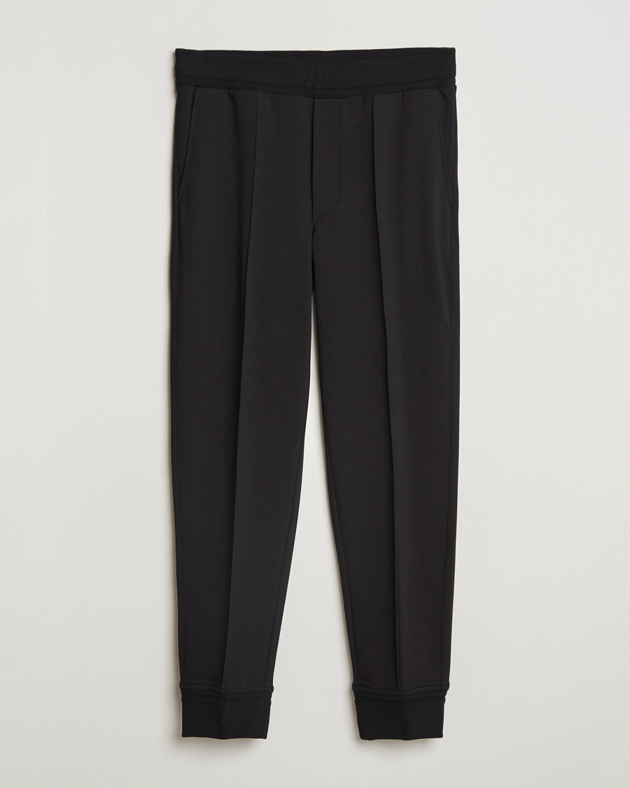 Hombres | Pantalones | Zegna | Cotton Stretch Drawstring Pants Black