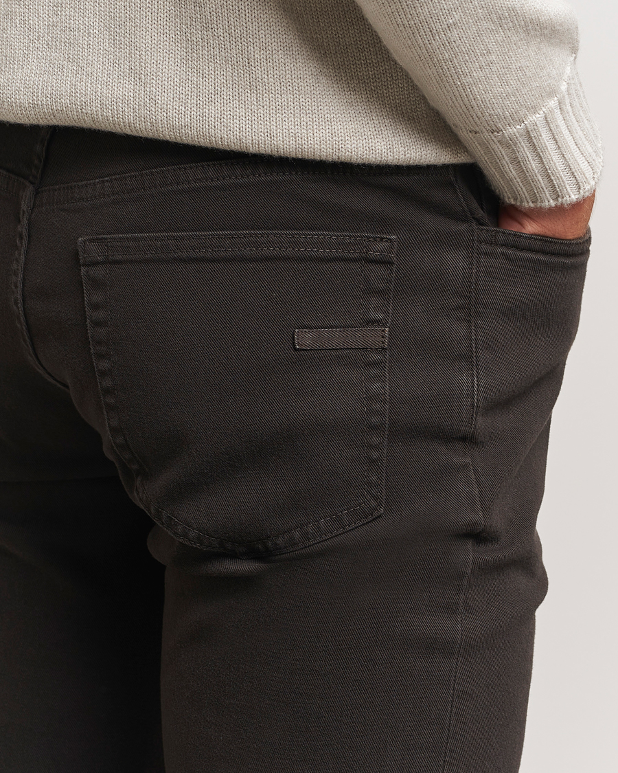 Hombres | Pantalones | Zegna | 5-Pocket Comfort Denim Pants Dark Brown
