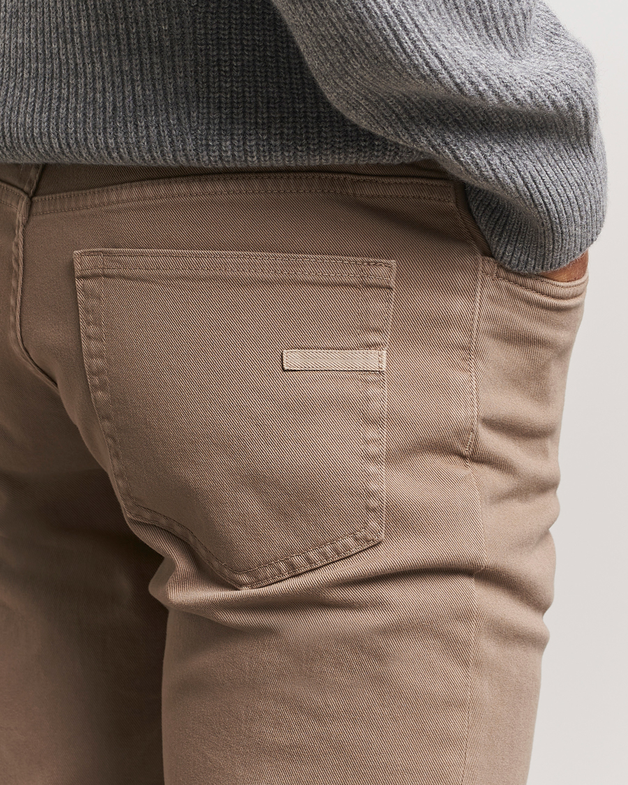 Hombres | Pantalones | Zegna | 5-Pocket Comfort Denim Pants Beige