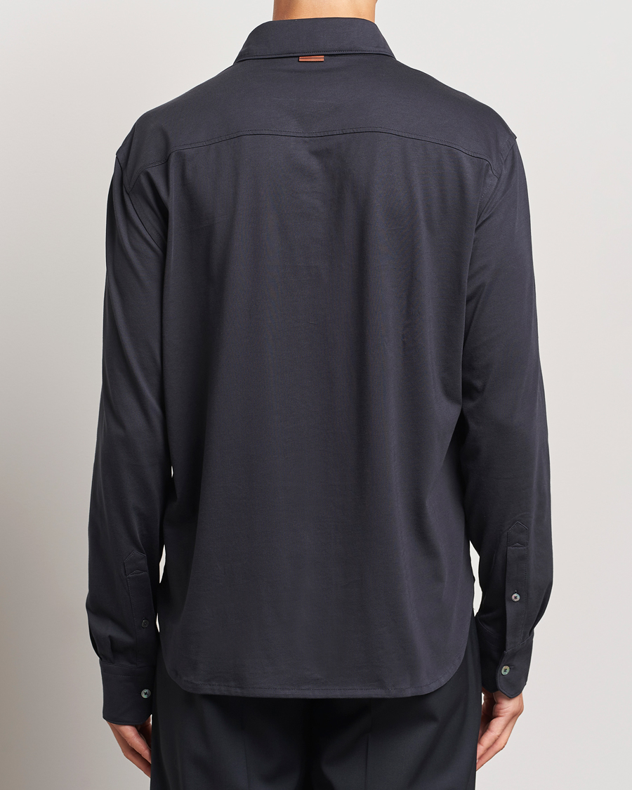 Hombres | Camisas | Zegna | Cotton Jersey Shirt Navy