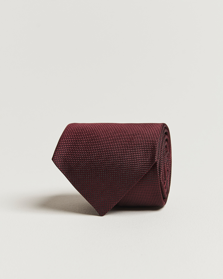Hombres | Zegna Micro Structure Silk Tie Burgundy | Zegna | Micro Structure Silk Tie Burgundy