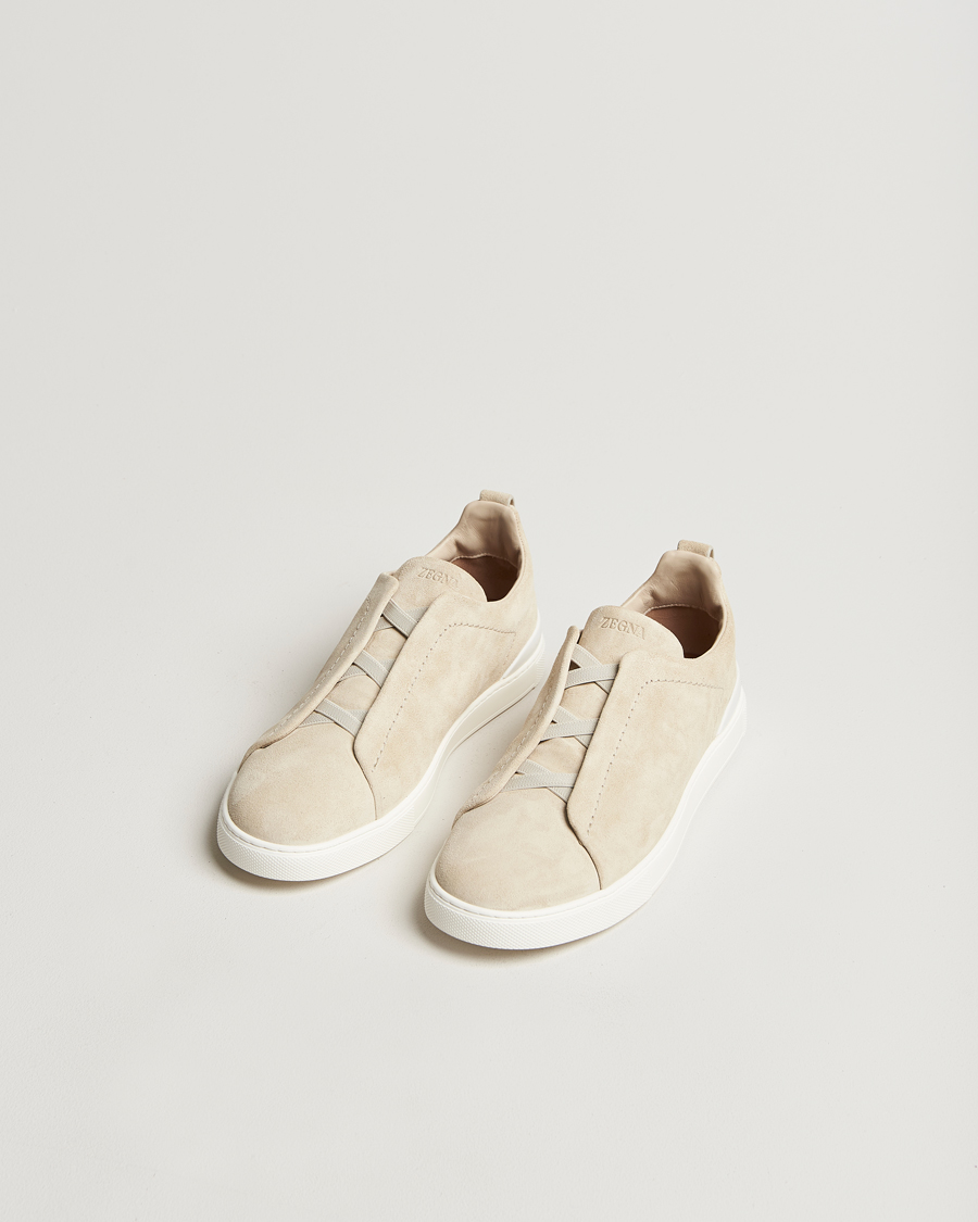 Hombres | Zegna Triple Stitch Sneakers Butter Suede | Zegna | Triple Stitch Sneakers Butter Suede