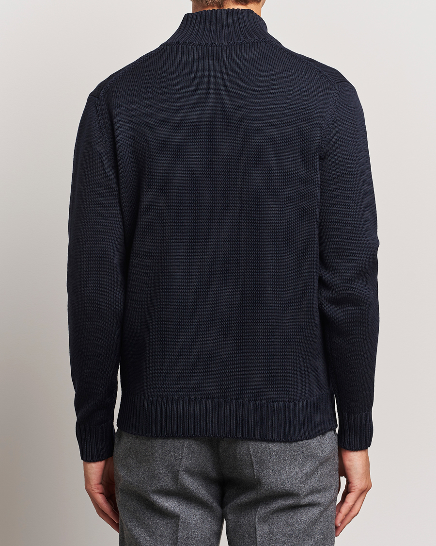 Hombres | Jerséis y prendas de punto | Zanone | Virgin Merino Wool Chioto Cardigan Navy