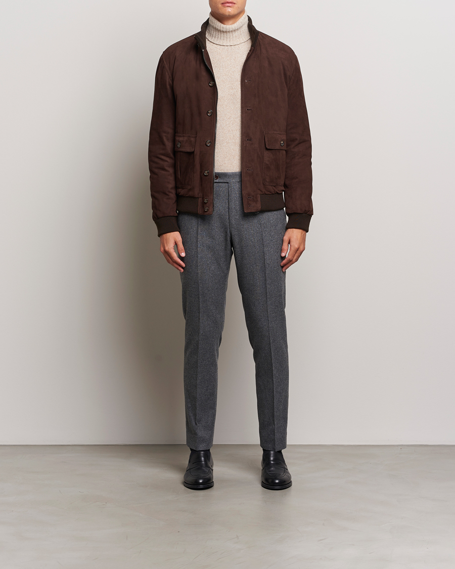 Hombres | Abrigos y chaquetas | Valstar | Goose Down Valstarino Dark Brown Suede