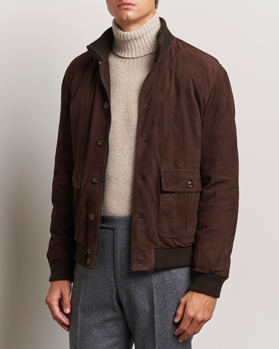 Hombres | Abrigos y chaquetas | Valstar | Goose Down Valstarino Dark Brown Suede