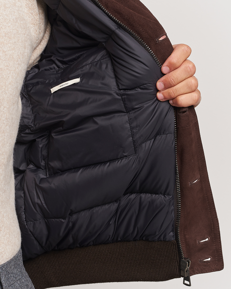 Hombres | Abrigos y chaquetas | Valstar | Goose Down Valstarino Dark Brown Suede
