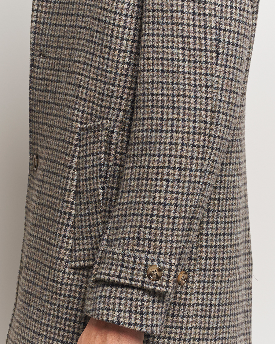 Hombres | Abrigos y chaquetas | Valstar | Marcello Wool Overcoat Grey Houndstooth