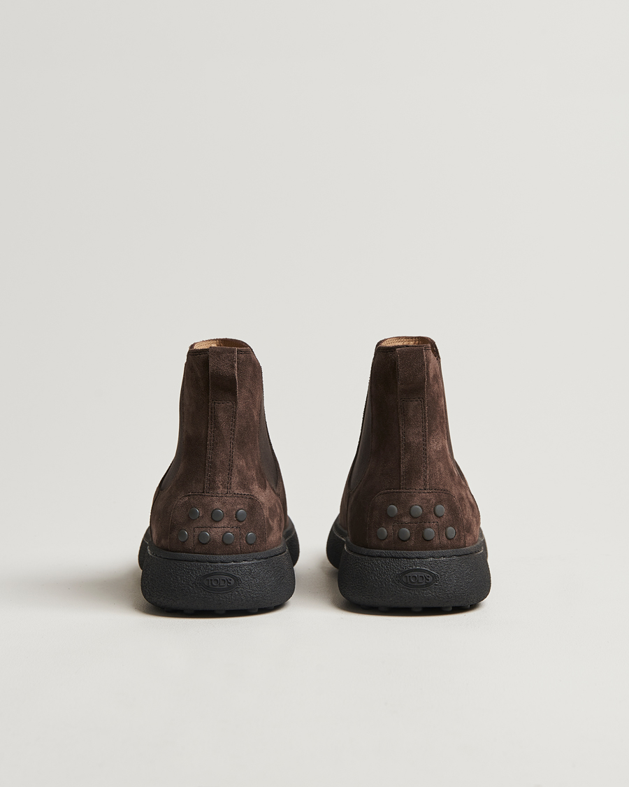 Hombres | Tod's Gommino Chelsea Boots Dark Brown Suede | Tod's | Gommino Chelsea Boots Dark Brown Suede