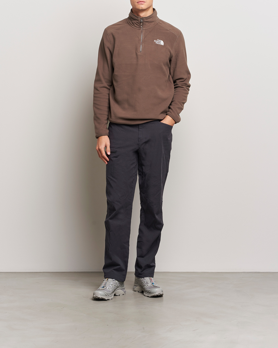 Hombres | Jerséis y prendas de punto | The North Face | 100 Glacier Fleece 1/4 Zip Dark Brown
