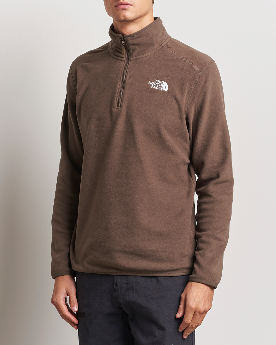 Hombres | Jerséis y prendas de punto | The North Face | 100 Glacier Fleece 1/4 Zip Dark Brown