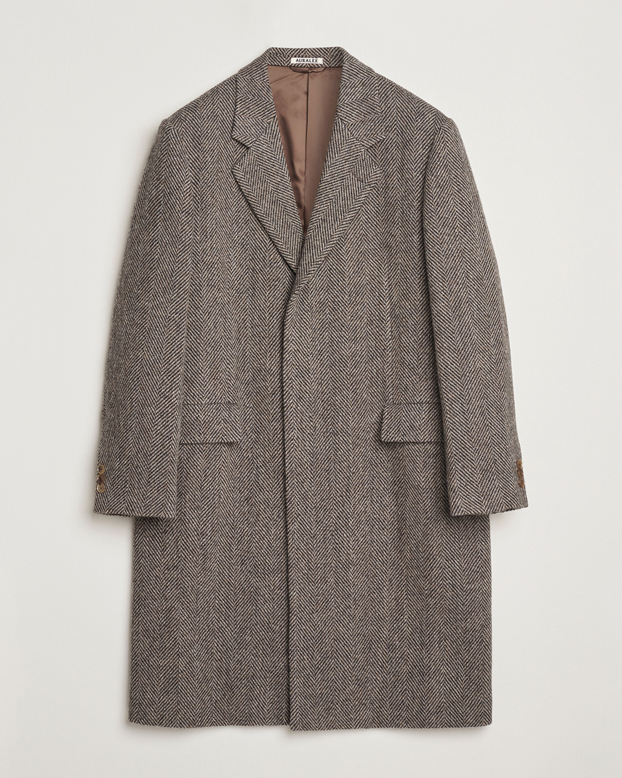 Hombres | Abrigos y chaquetas | Auralee | Wool Tweed Chesterfield Coat Khaki