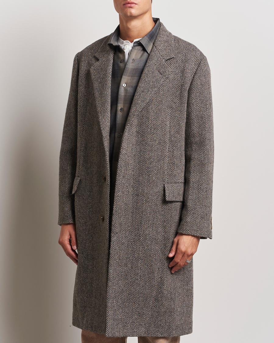 Hombres | Abrigos y chaquetas | Auralee | Wool Tweed Chesterfield Coat Khaki