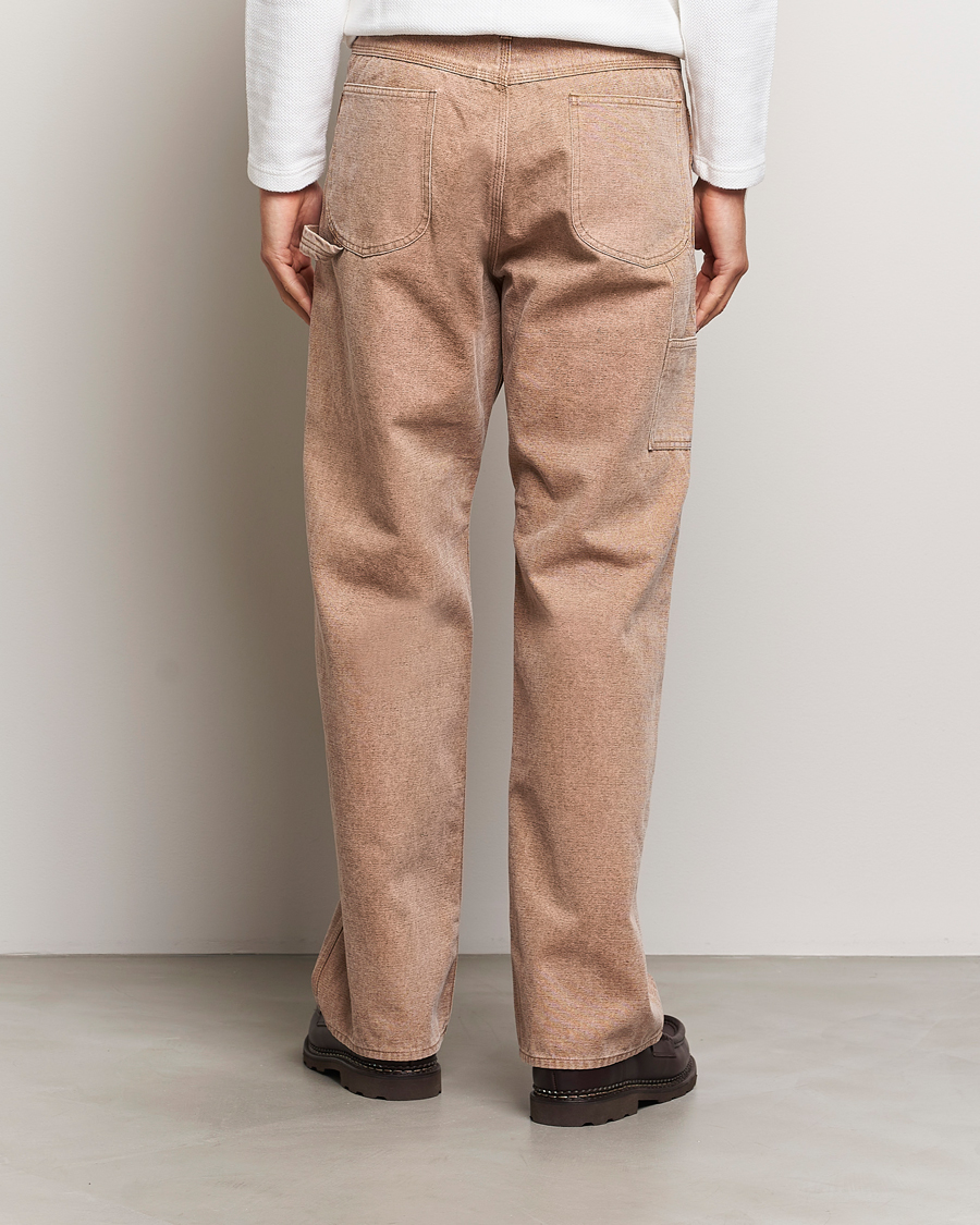 Hombres | Pantalones | Auralee | Washed Canvas Pants Light Brown