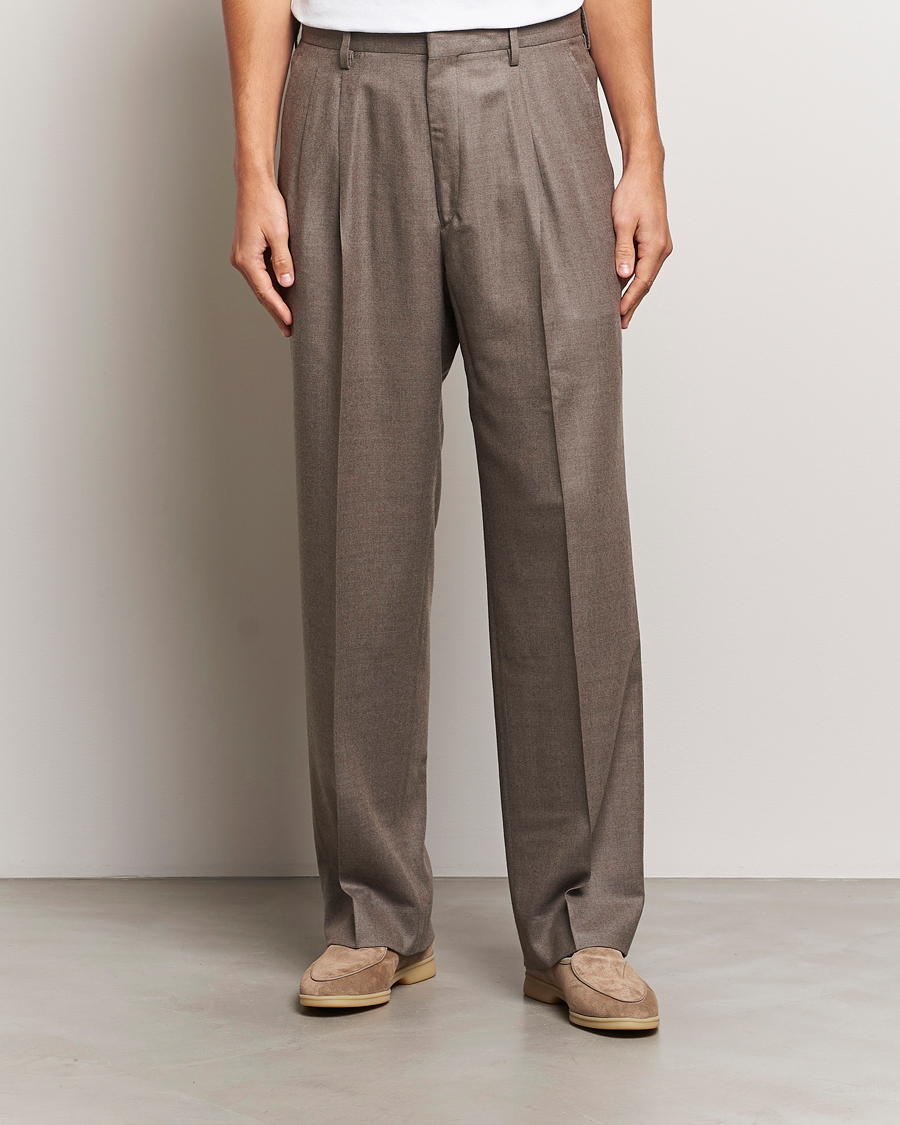 Hombres | Pantalones | Auralee | Superlight Wool Slacks Top Brown