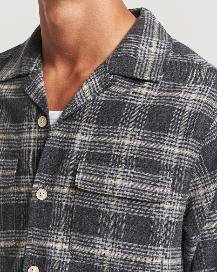 Hombres | Camisas | Sunflower | Flannel Pocket Shirt Grey Check