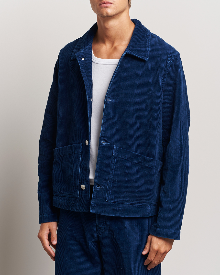 Hombres | Abrigos y chaquetas | Sunflower | Corduroy Worker Jacket Indigo