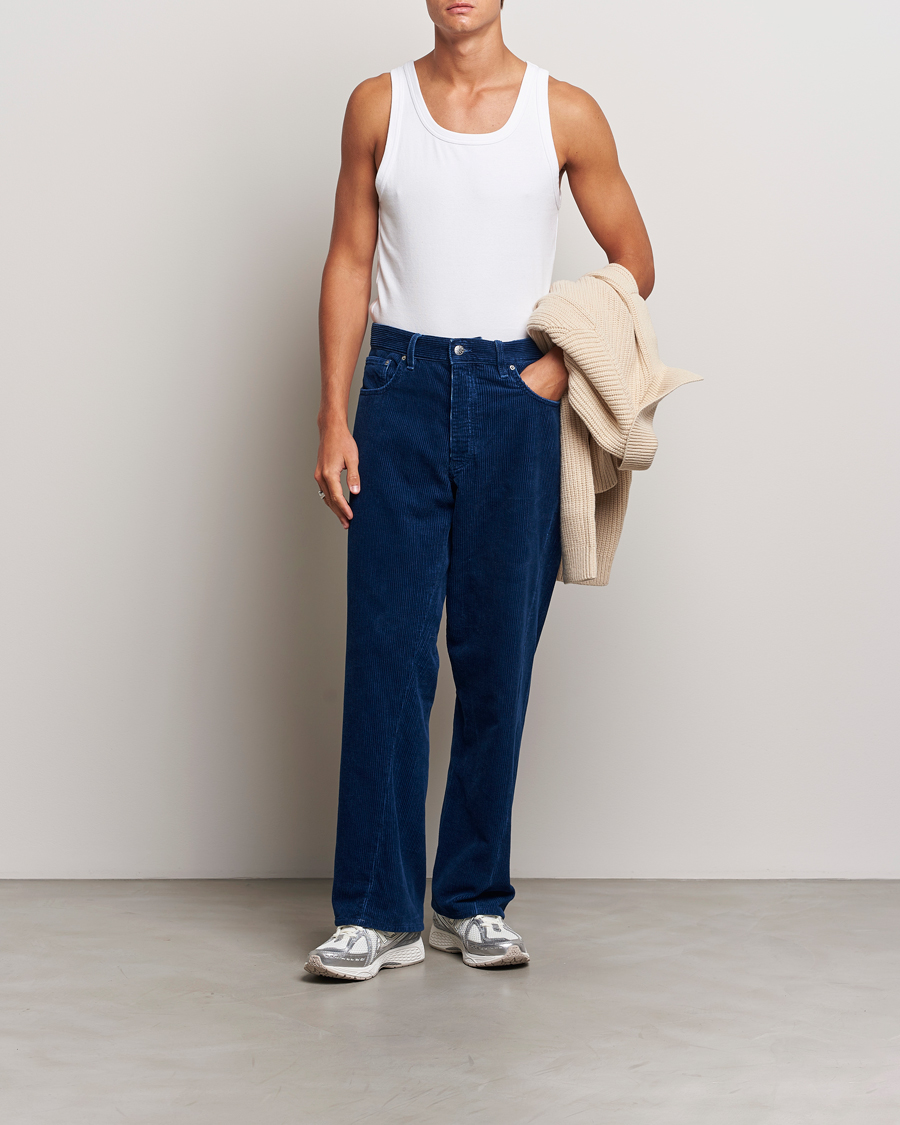 Hombres | Pantalones | Sunflower | Wide Twist Corduroy Pants Indigo