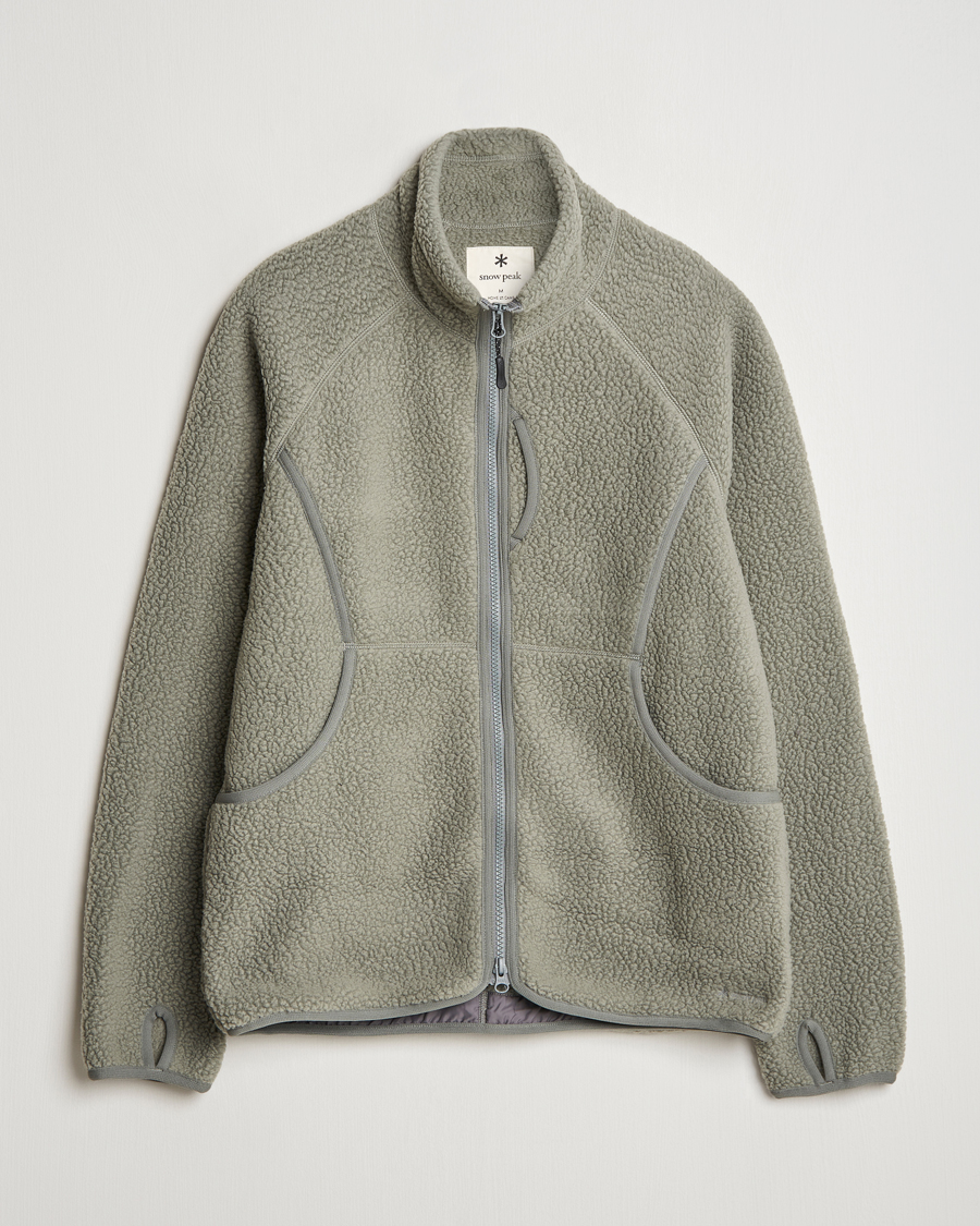 Hombres | Jerséis y prendas de punto | Snow Peak | Thermal Boa Fleece Jacket Grey