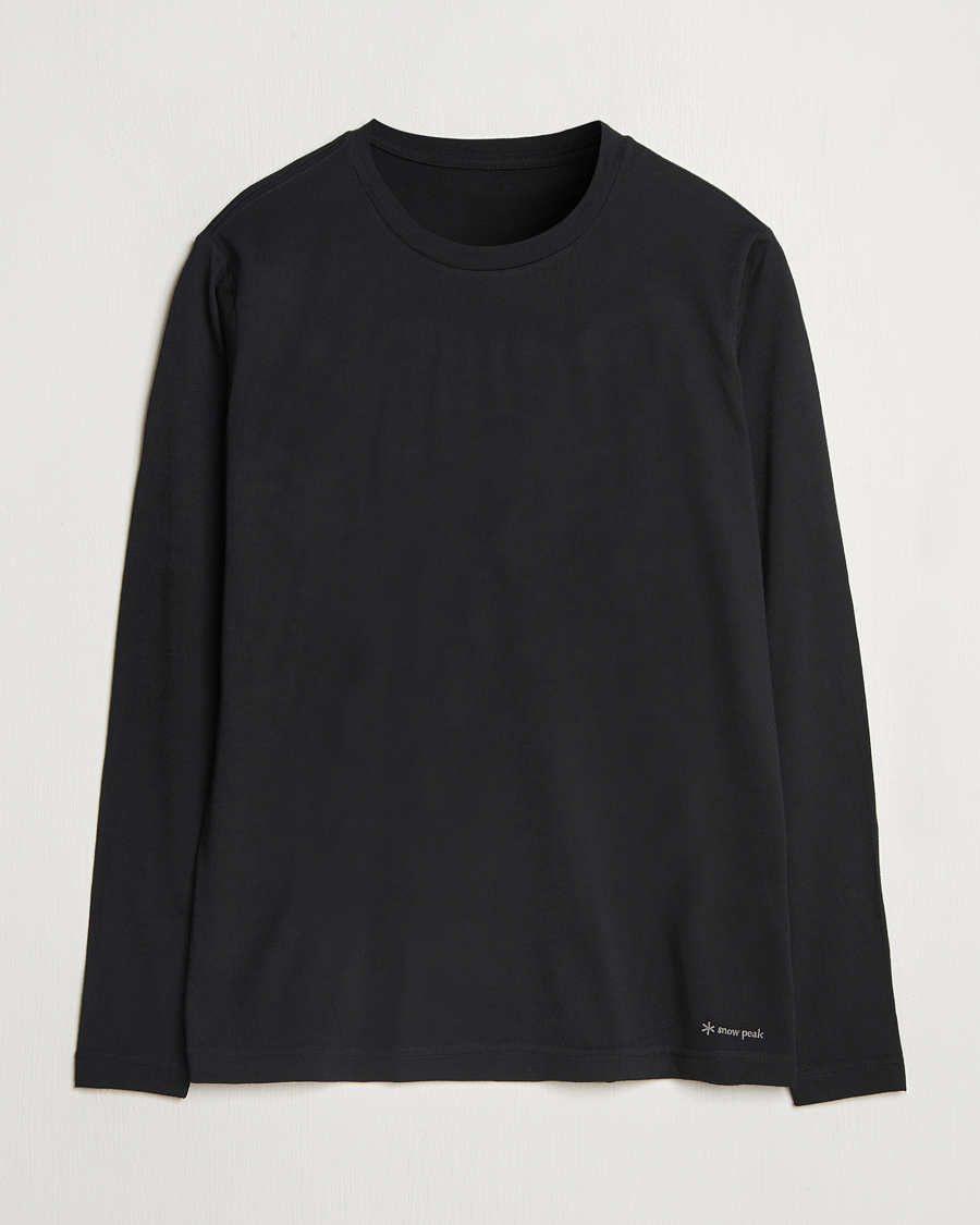 Hombres | Jerséis y prendas de punto | Snow Peak | Merino Wool Long Sleeve T-Shirt Black