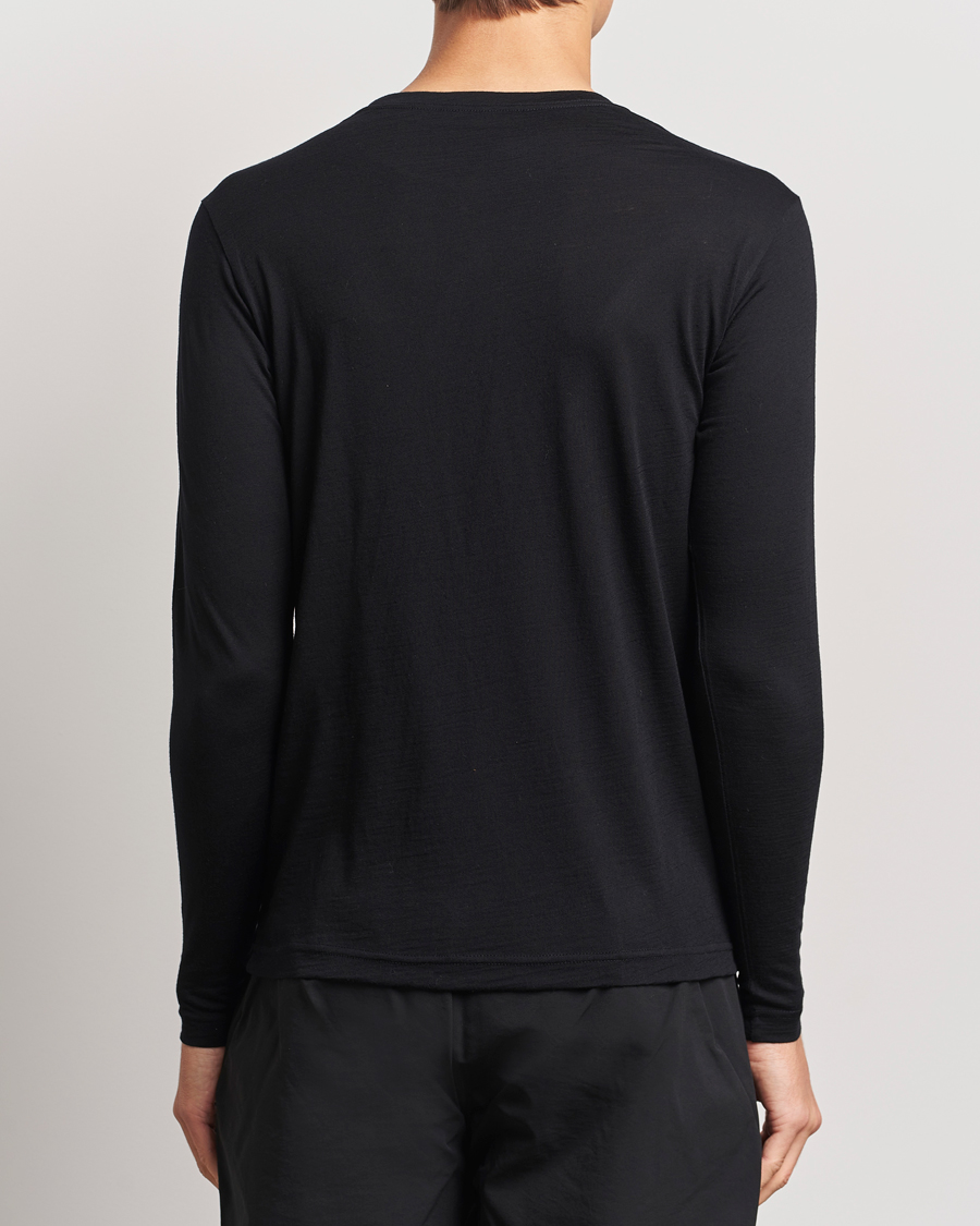 Hombres | Jerséis y prendas de punto | Snow Peak | Merino Wool Long Sleeve T-Shirt Black