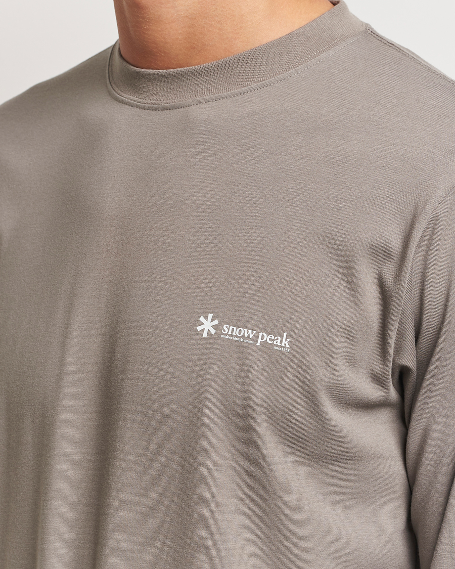 Hombres | Camisetas | Snow Peak | Onepoint Long Sleeve T-Shirt Greige