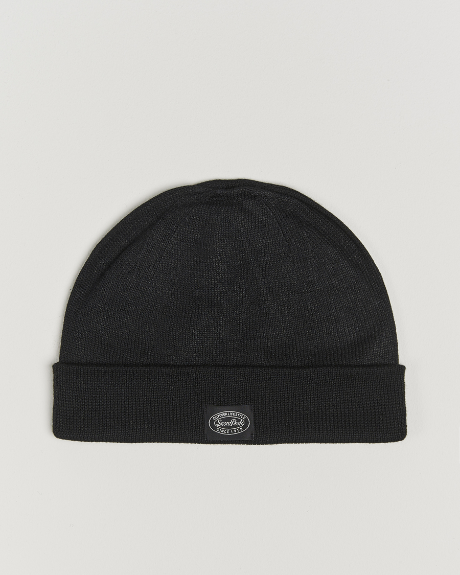 Hombres | Snow Peak Flat Knit Cap Black | Snow Peak | Flat Knit Cap Black