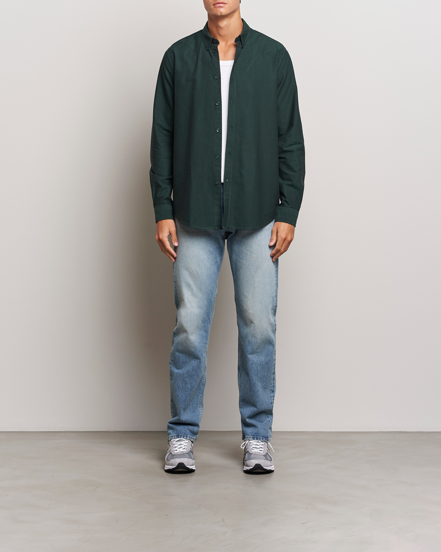 Hombres | Camisas | Samsøe Samsøe | Saliam Oxford Shirt Darkest Spruce