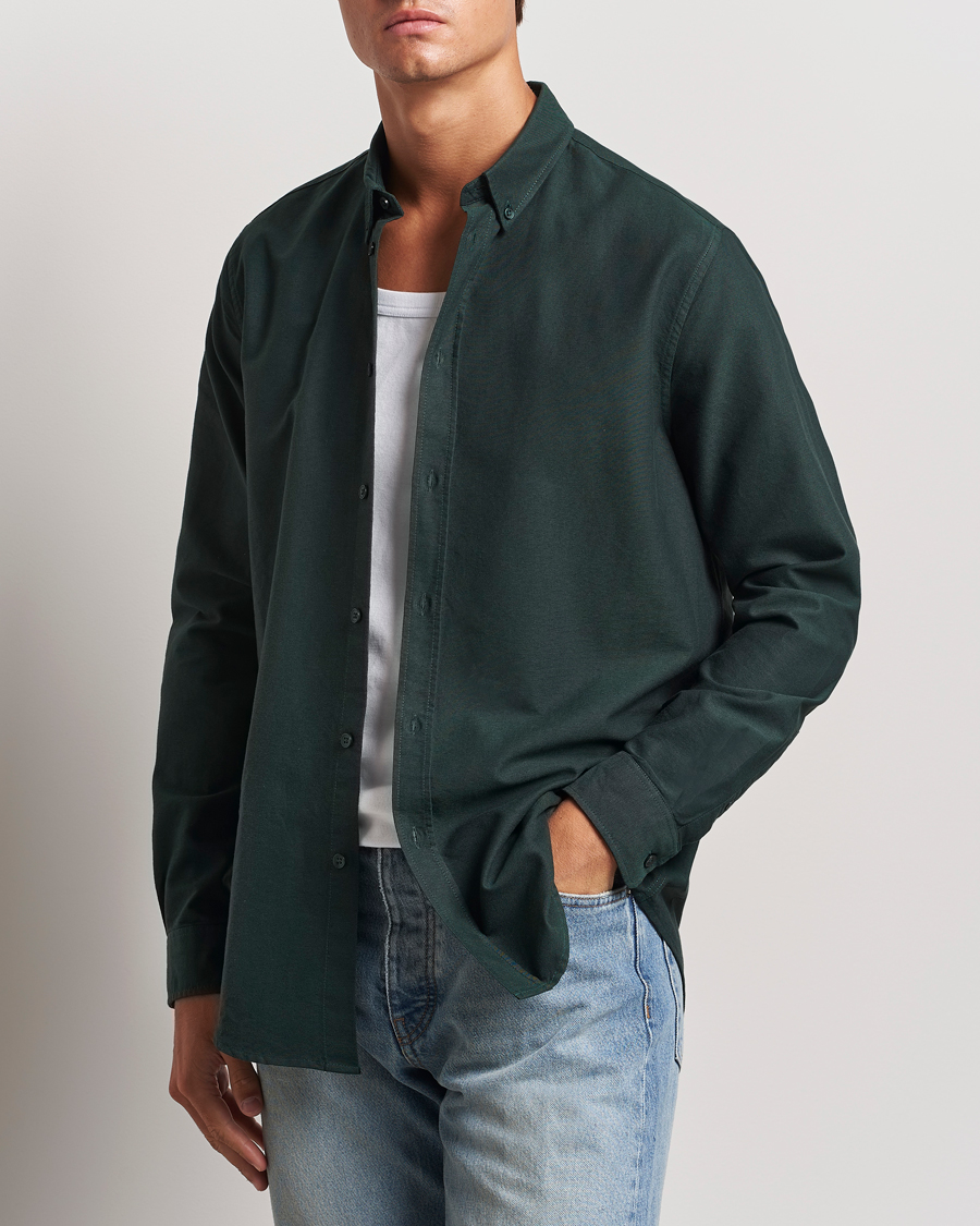 Hombres | Camisas | Samsøe Samsøe | Saliam Oxford Shirt Darkest Spruce