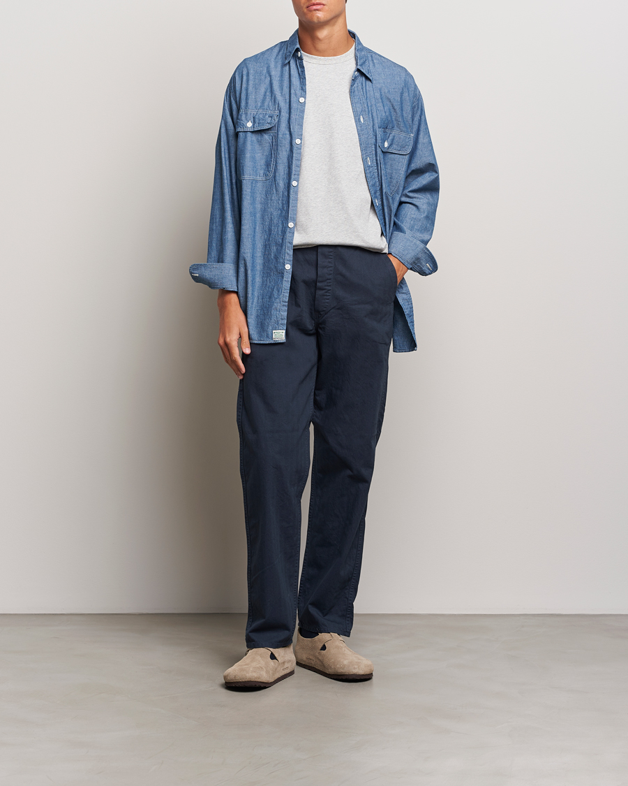 Hombres | Pantalones | orSlow | French Work Pants Navy