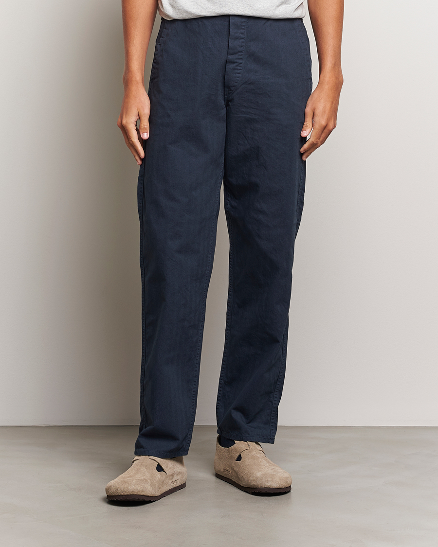 Hombres | Pantalones | orSlow | French Work Pants Navy