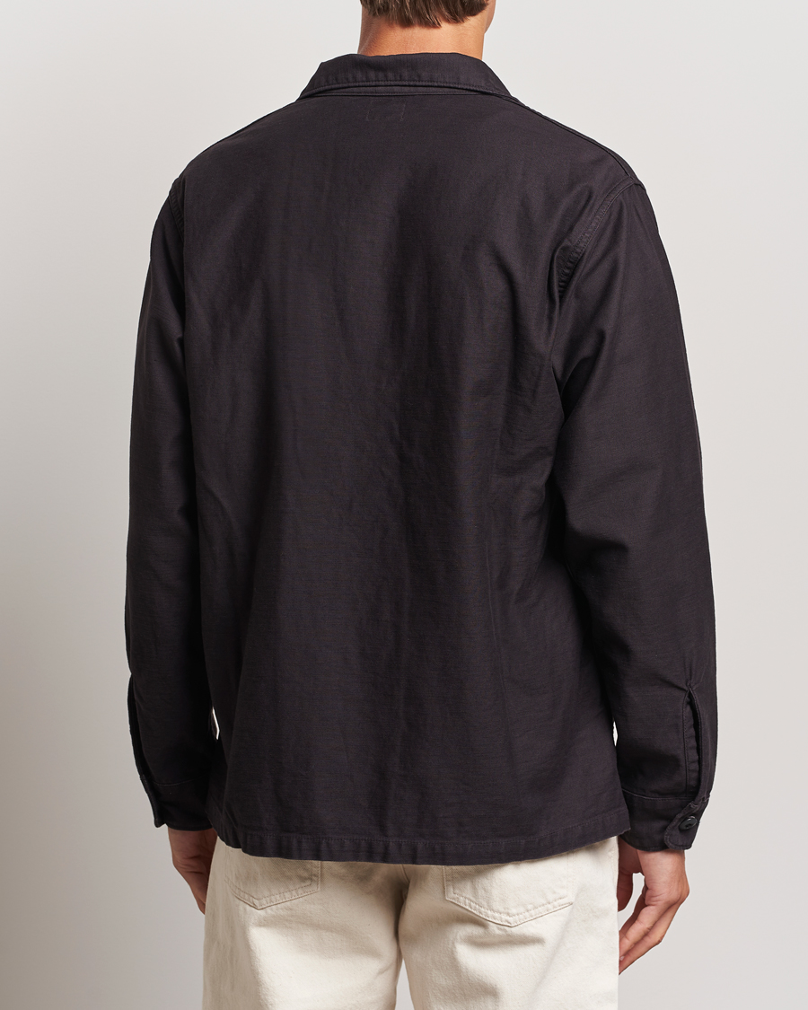 Hombres | Camisas | orSlow | Cotton Sateen US Army Overshirt Black