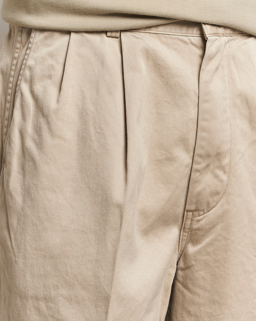 Hombres | Pantalones | orSlow | Two Tuck Wide Trousers Khaki