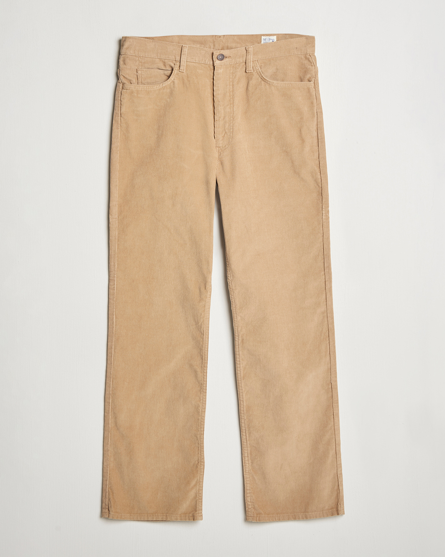 Hombres | Pantalones | orSlow | Shoe Cut Corduroy Pants Beige