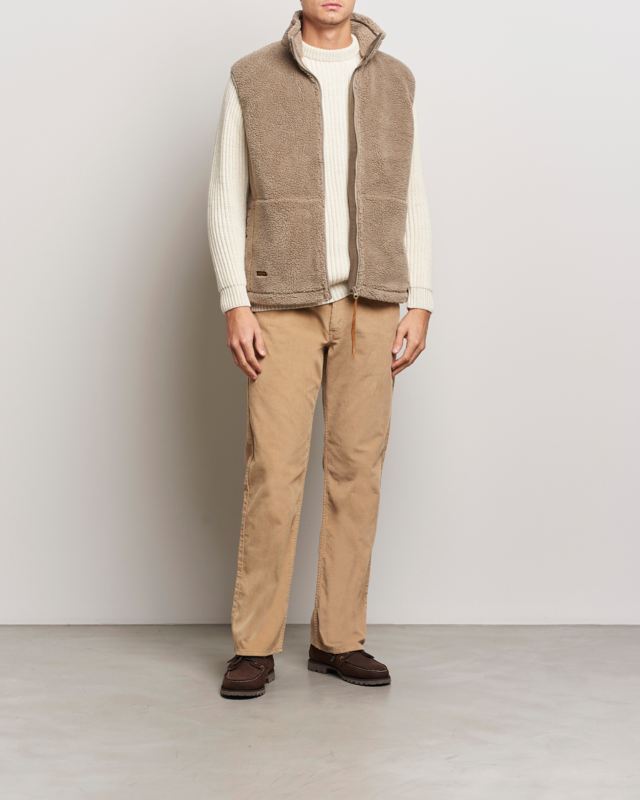 Hombres | Pantalones | orSlow | Shoe Cut Corduroy Pants Beige