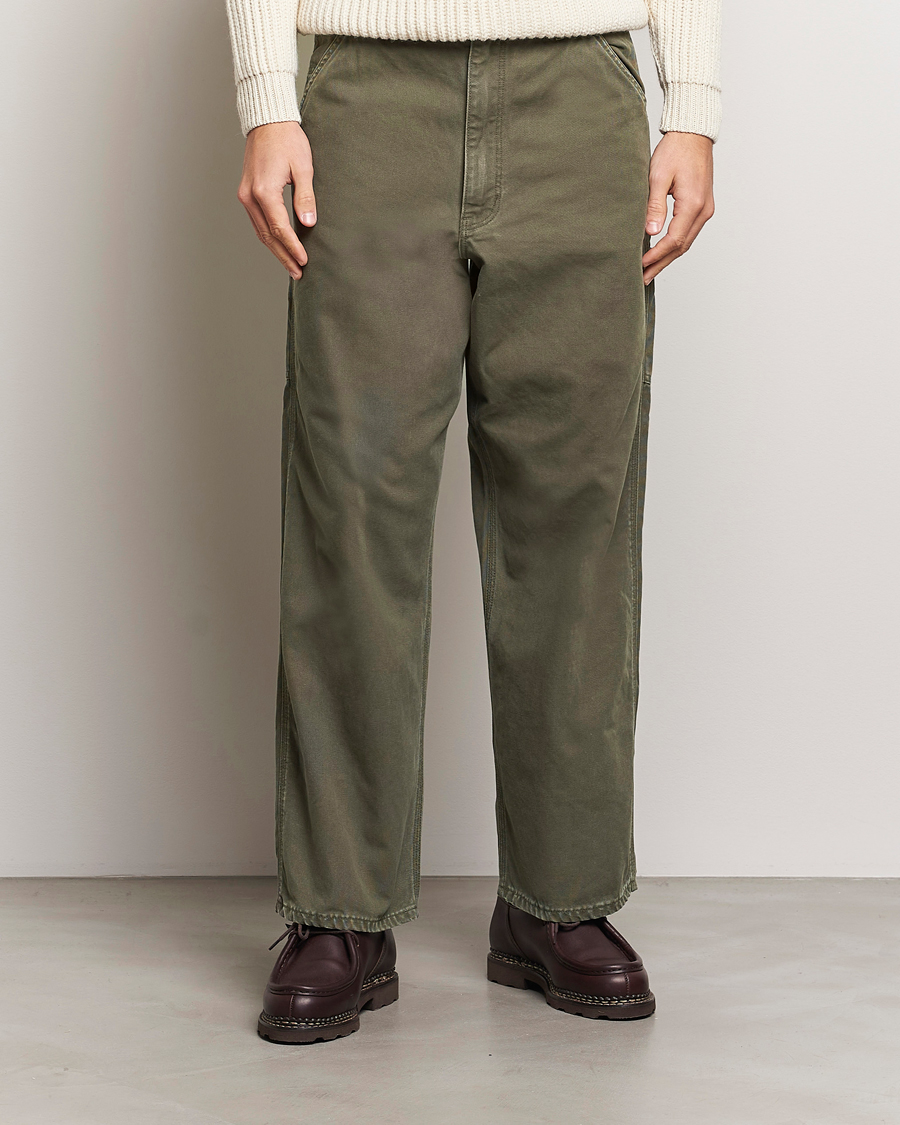 Hombres | Pantalones | orSlow | Dad Fit Painter Pants Army Green